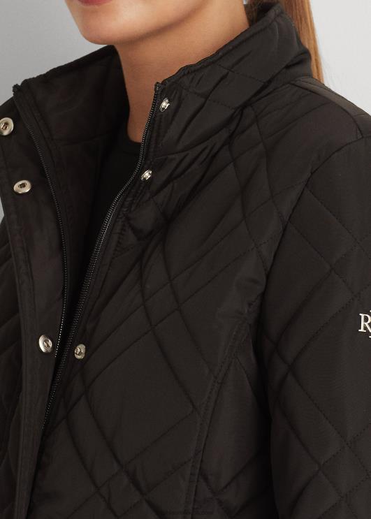 Ralph Lauren naised tepitud mockneck jakk PR0V4120 must