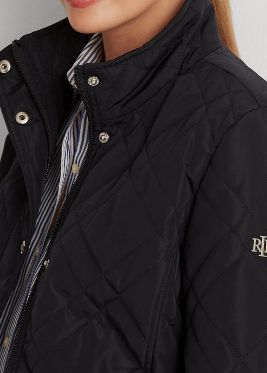 Ralph Lauren naised tepitud mockneck jakk PR0V4121 merevägi