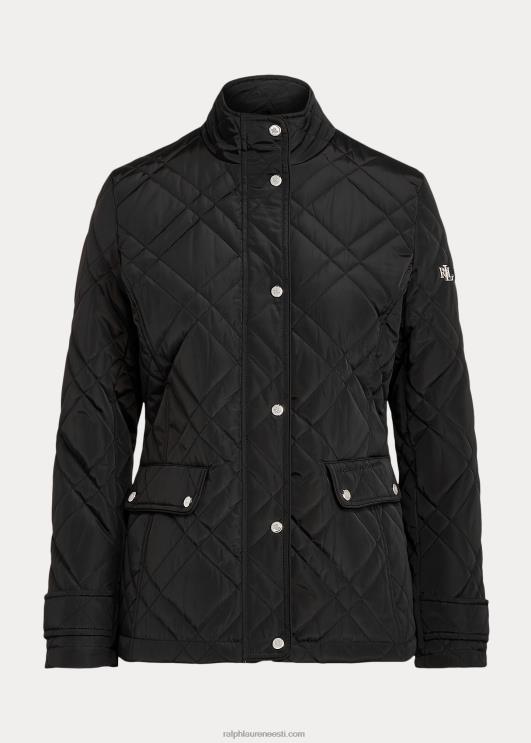 Ralph Lauren naised tepitud mockneck jakk PR0V4459 must