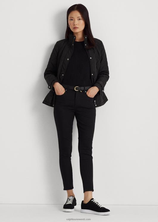 Ralph Lauren naised tepitud mockneck jakk PR0V4459 must