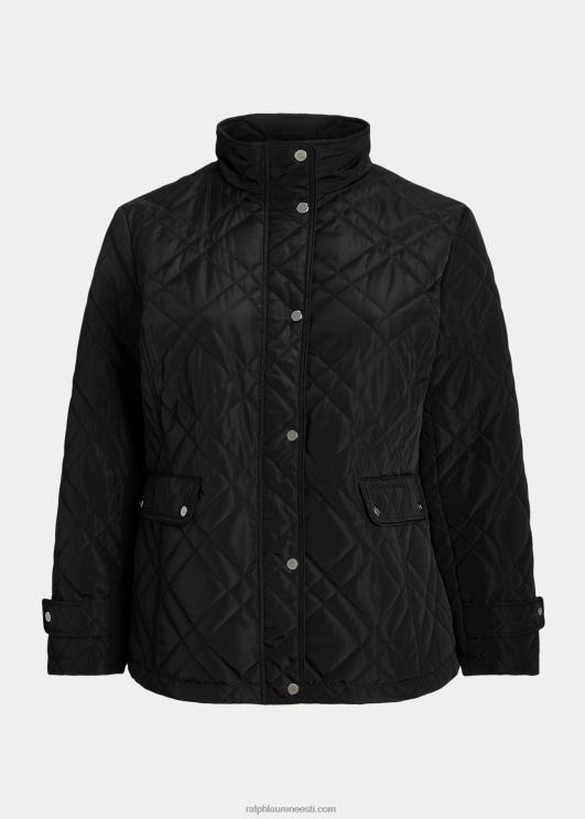 Ralph Lauren naised tepitud mockneck jakk PR0V4706 must