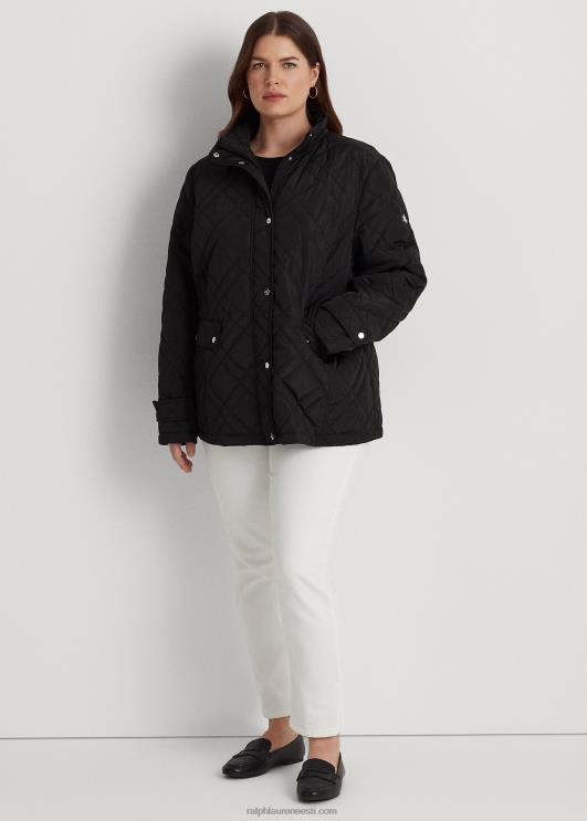 Ralph Lauren naised tepitud mockneck jakk PR0V4706 must