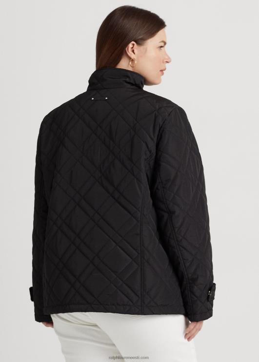 Ralph Lauren naised tepitud mockneck jakk PR0V4706 must