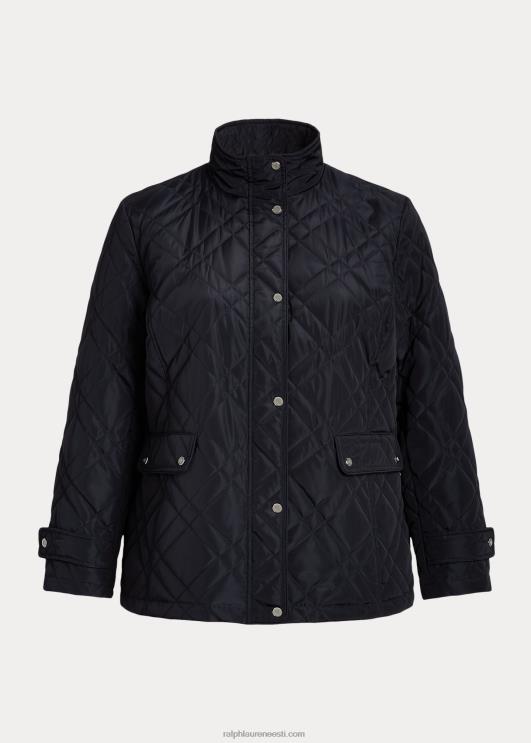 Ralph Lauren naised tepitud mockneck jakk PR0V4707 tume merevägi