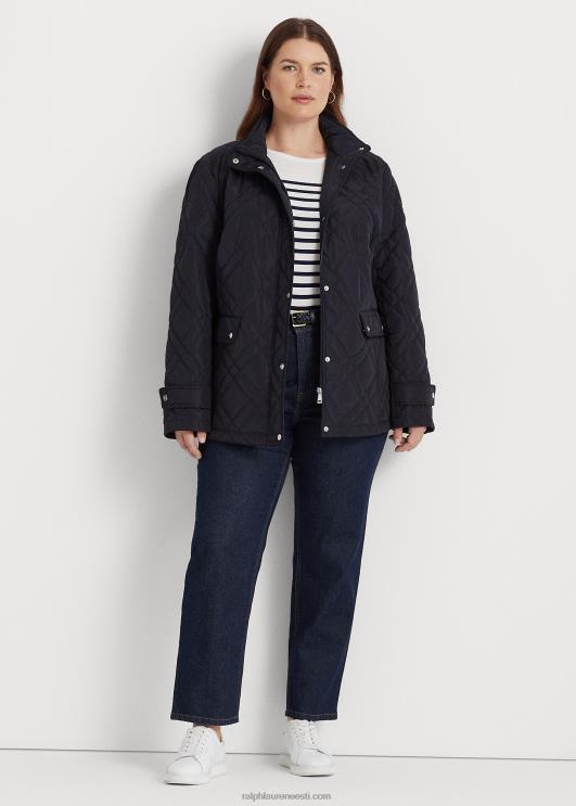 Ralph Lauren naised tepitud mockneck jakk PR0V4707 tume merevägi