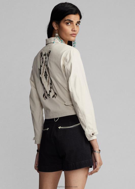 Ralph Lauren naised tikitud slub-kootud jakk PR0V3614 tonaalne kreem