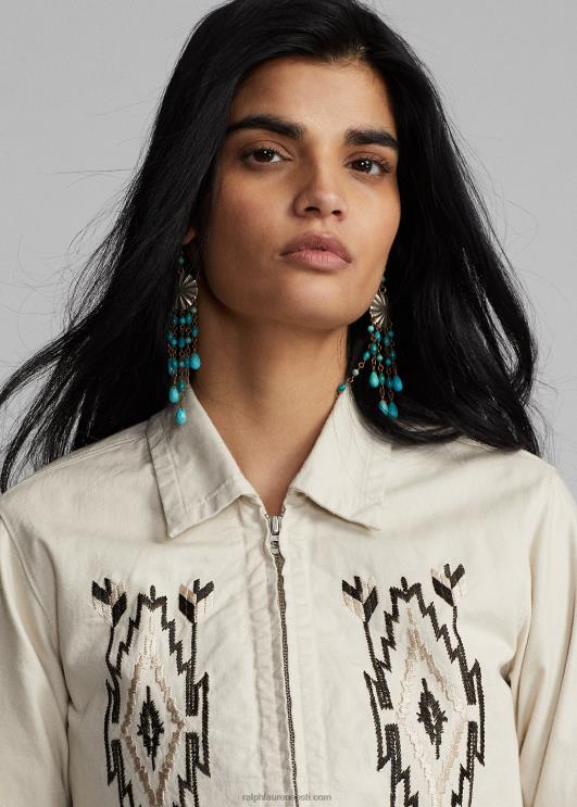 Ralph Lauren naised tikitud slub-kootud jakk PR0V3614 tonaalne kreem