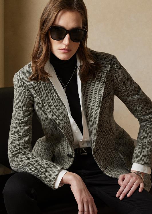 Ralph Lauren naised tviidjakk PR0V3463 must/kreem