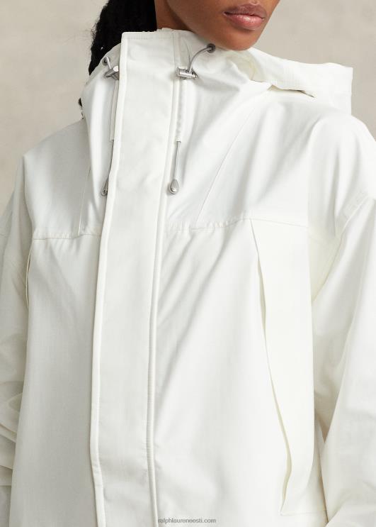 Ralph Lauren naised veekindel kapuutsiga tuulejope PR0V3092 valge/kaerahelbed