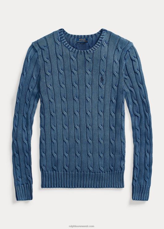 Ralph Lauren naised õhuke kaabliga kootud kampsun PR0V3357 indigo