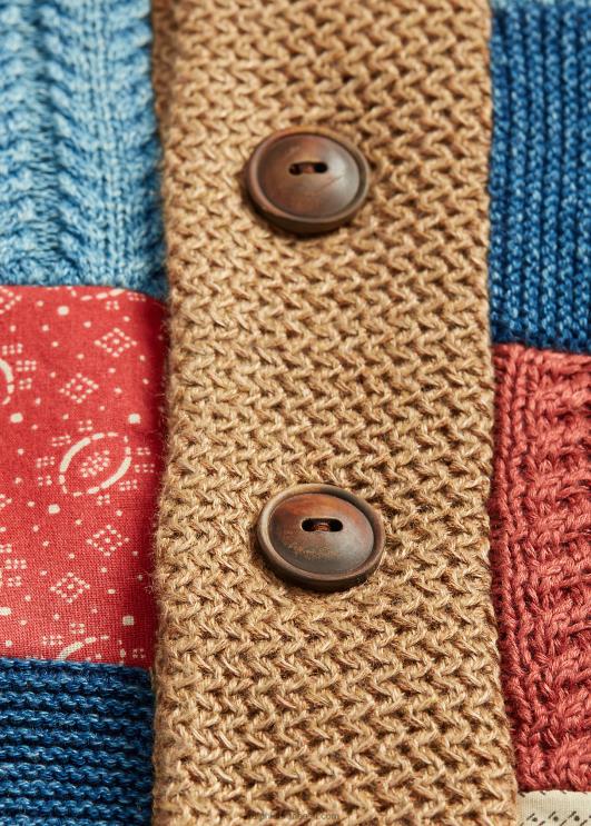 Ralph Lauren naised indigo rätikkraega kardigan PR0V3647 pruun multi