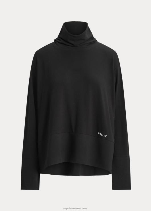 Ralph Lauren naised jõudlus puuvillasegune kilpkaelus PR0V3567 must