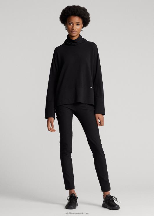 Ralph Lauren naised jõudlus puuvillasegune kilpkaelus PR0V3567 must