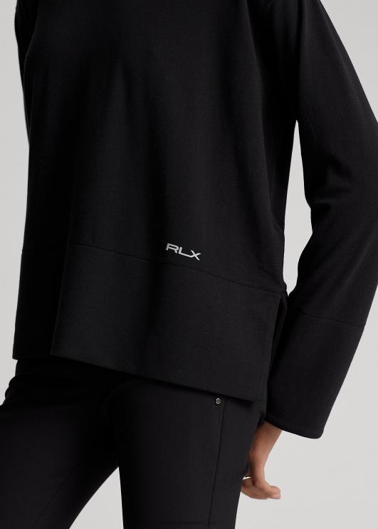 Ralph Lauren naised jõudlus puuvillasegune kilpkaelus PR0V3567 must