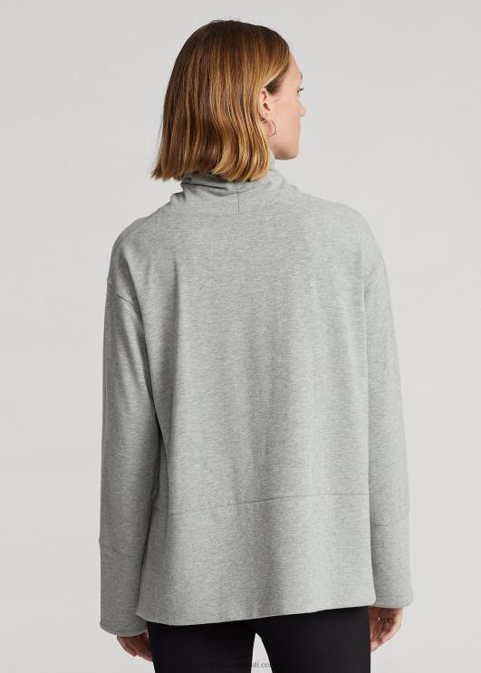 Ralph Lauren naised jõudlus puuvillasegune kilpkaelus PR0V3568 helehall kanarbik