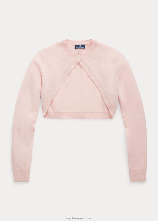 Ralph Lauren naised kašmiirist kärbitud õlgu kehitanud kardigan PR0V9205 roosa liiv