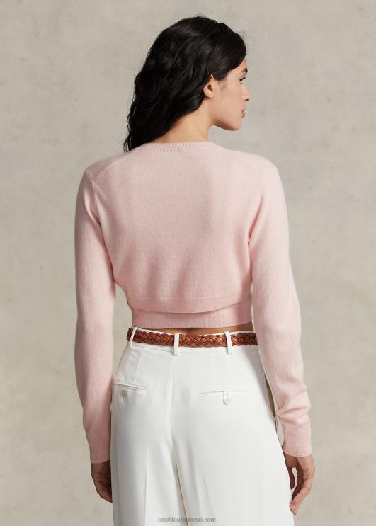 Ralph Lauren naised kašmiirist kärbitud õlgu kehitanud kardigan PR0V9205 roosa liiv