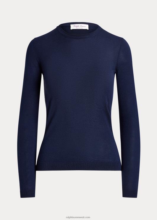 Ralph Lauren naised kašmiirist kaelusega kampsun PR0V3447 luksuslik merevägi