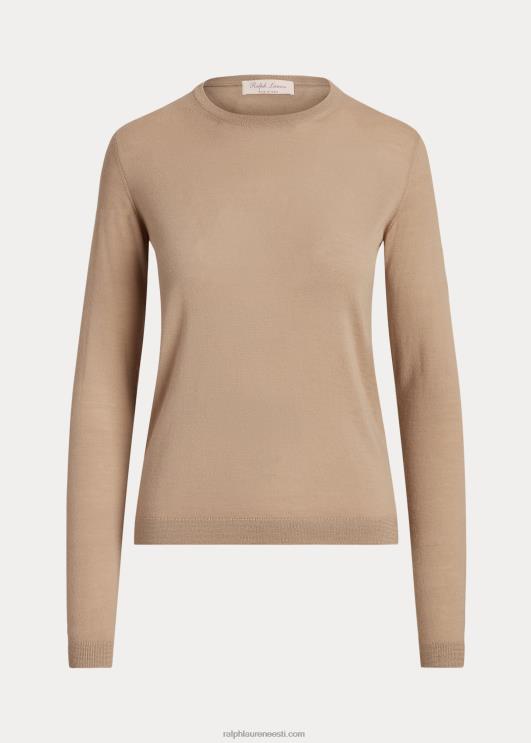 Ralph Lauren naised kašmiirist kaelusega kampsun PR0V3448 lux tan