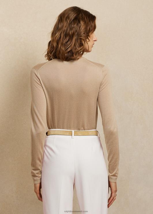 Ralph Lauren naised kašmiirist kaelusega kampsun PR0V3448 lux tan