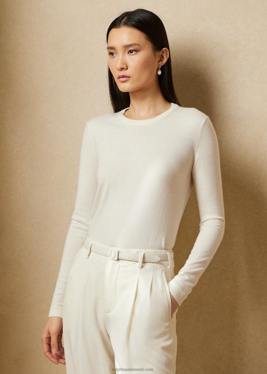 Ralph Lauren naised kašmiirist kaelusega kampsun PR0V3449 lux kreem