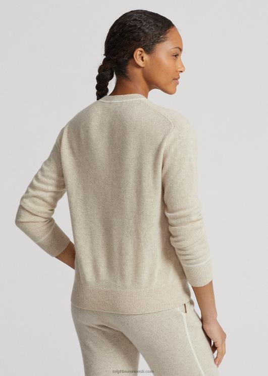 Ralph Lauren naised kašmiirist kaelusega kampsun PR0V3727 liivakanarbik