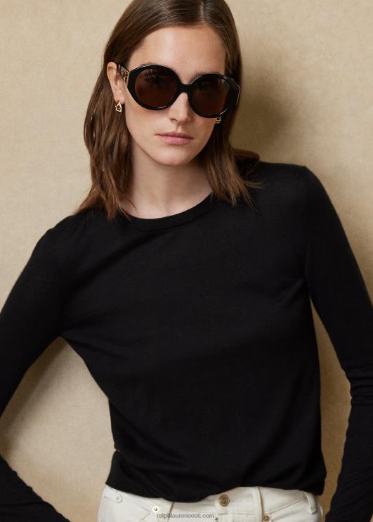 Ralph Lauren naised kašmiirist kaelusega kampsun PR0V9348 must