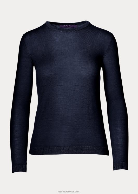 Ralph Lauren naised kašmiirist kaelusega kampsun PR0V9349 luksuslik merevägi