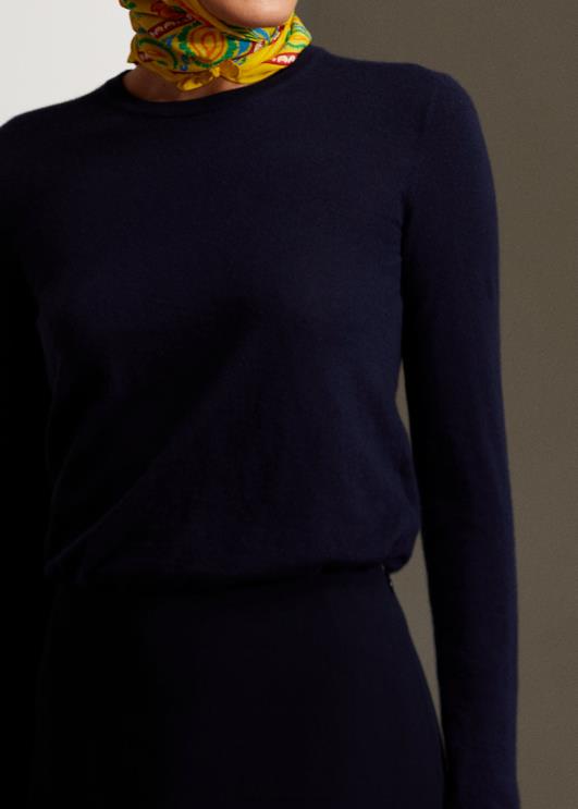 Ralph Lauren naised kašmiirist kaelusega kampsun PR0V9349 luksuslik merevägi