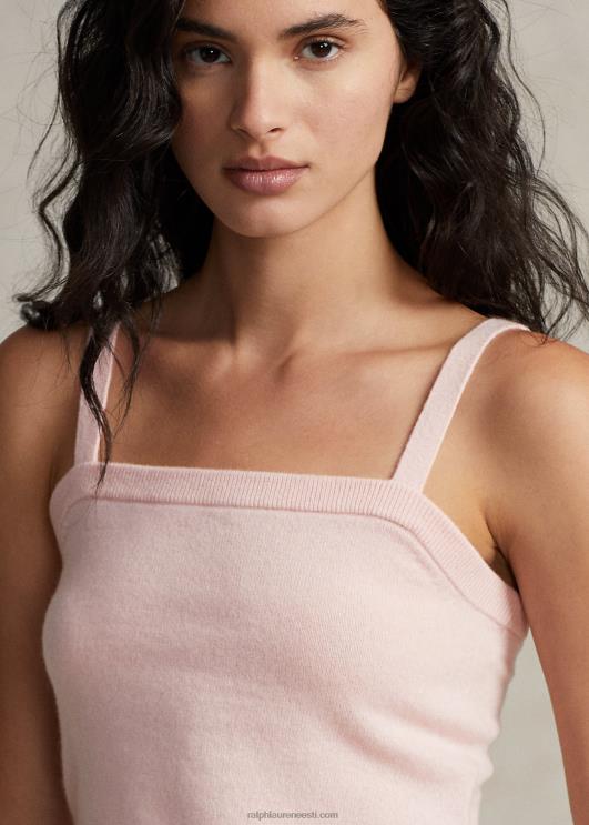 Ralph Lauren naised kašmiirist sirge kaelusega topp PR0V3202 roosa liiv