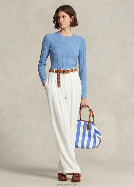 Ralph Lauren naised kaabliga kootud kašmiirist kampsun PR0V9111 uus litchfield sinine