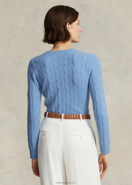 Ralph Lauren naised kaabliga kootud kašmiirist kampsun PR0V9111 uus litchfield sinine