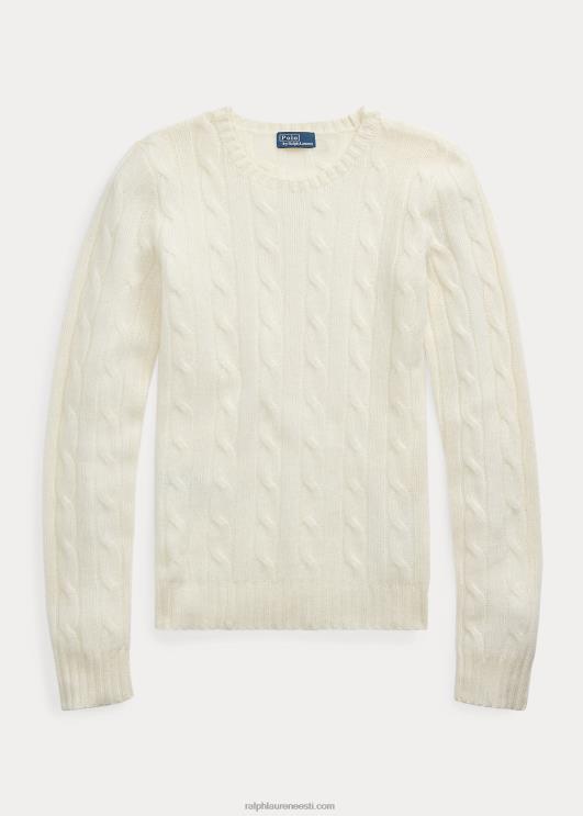 Ralph Lauren naised kaabliga kootud kašmiirist kampsun PR0V9113 kreem