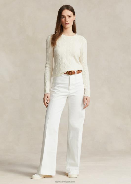 Ralph Lauren naised kaabliga kootud kašmiirist kampsun PR0V9113 kreem