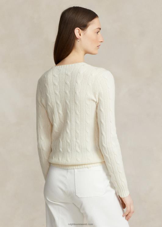 Ralph Lauren naised kaabliga kootud kašmiirist kampsun PR0V9113 kreem