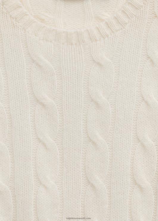 Ralph Lauren naised kaabliga kootud kašmiirist kampsun PR0V9113 kreem