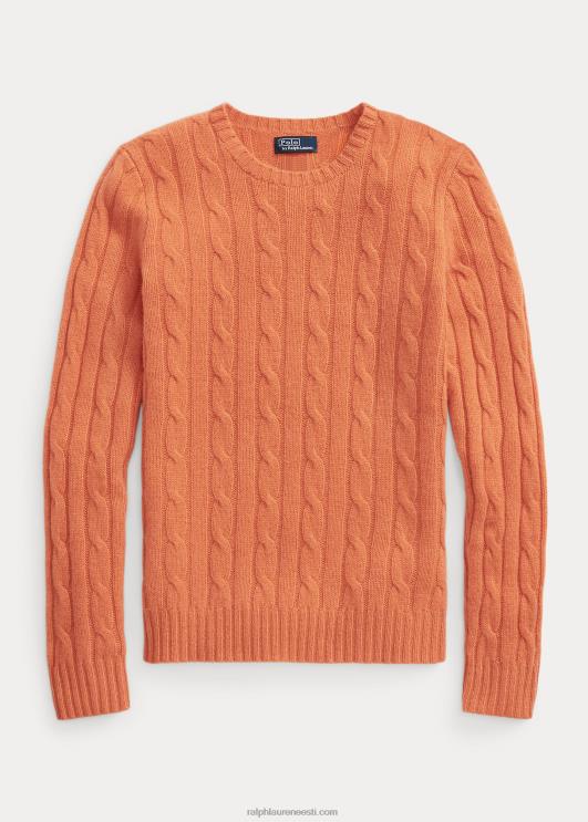 Ralph Lauren naised kaabliga kootud kašmiirist kampsun PR0V9115 päikeseloojangu taevas