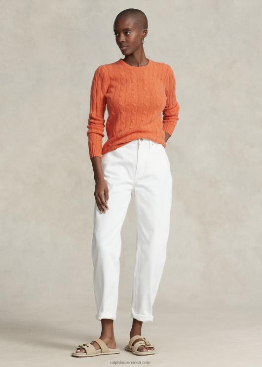 Ralph Lauren naised kaabliga kootud kašmiirist kampsun PR0V9115 päikeseloojangu taevas