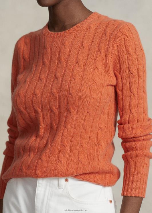 Ralph Lauren naised kaabliga kootud kašmiirist kampsun PR0V9115 päikeseloojangu taevas