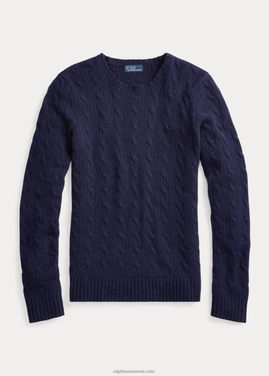 Ralph Lauren naised kaabliga kootud kašmiirist kampsun PR0V9118 jahimeeste merevägi