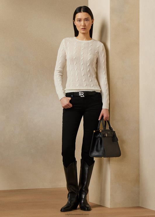 Ralph Lauren naised kaabliga kootud kašmiirist kampsun PR0V9139 lux kreem