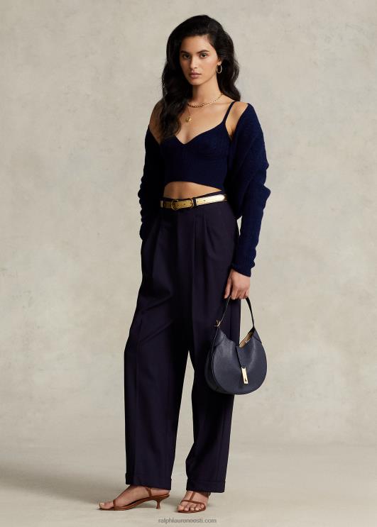 Ralph Lauren naised kaabliga kootud villane kašmiir õlgu kehita PR0V3103 merevägi