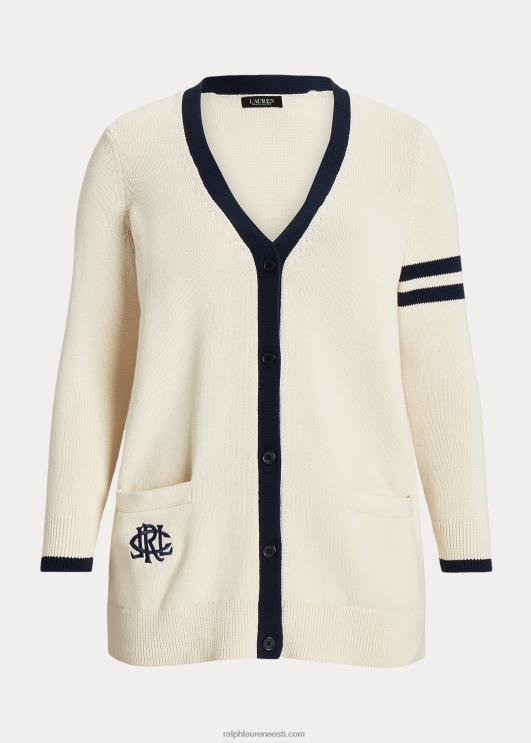 Ralph Lauren naised kahetooniline puuvillane kardigan PR0V4597