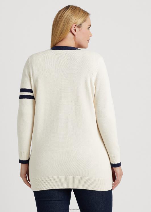 Ralph Lauren naised kahetooniline puuvillane kardigan PR0V4597