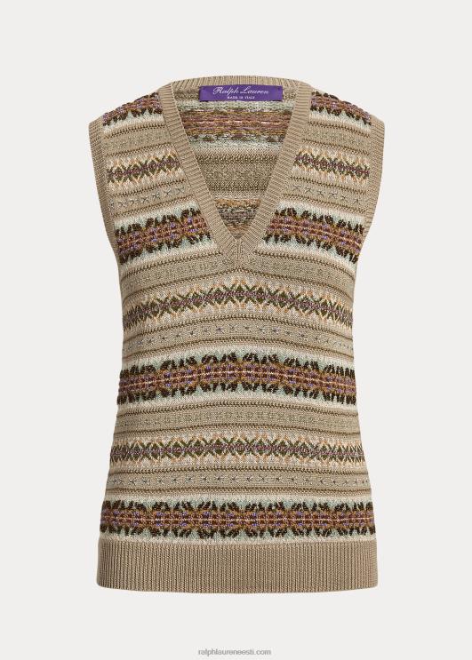 Ralph Lauren naised kaunistatud fair isle'i kampsunvest PR0V3535 kallis multi