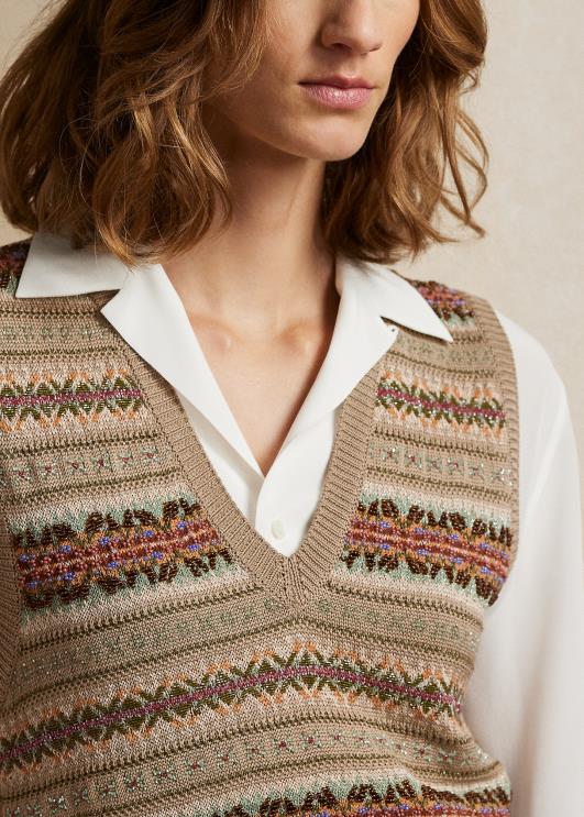Ralph Lauren naised kaunistatud fair isle'i kampsunvest PR0V3535 kallis multi