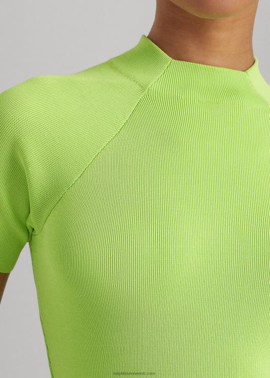 Ralph Lauren naised lühikeste varrukatega sviiter PR0V3898 elektriline lubi