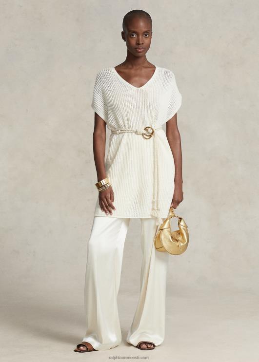 Ralph Lauren naised lahtise õmblusega meriinovillane tuunika PR0V3112 tume kreem