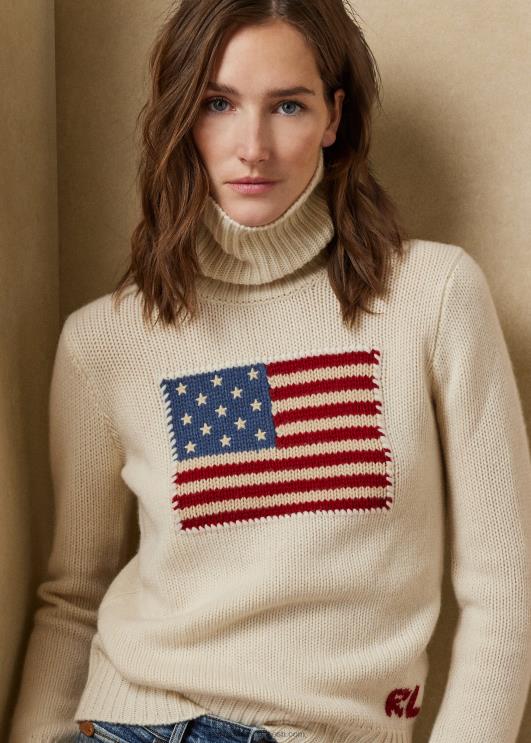 Ralph Lauren naised lipuline kašmiir kaelusega kampsun PR0V9353 koor lipuga