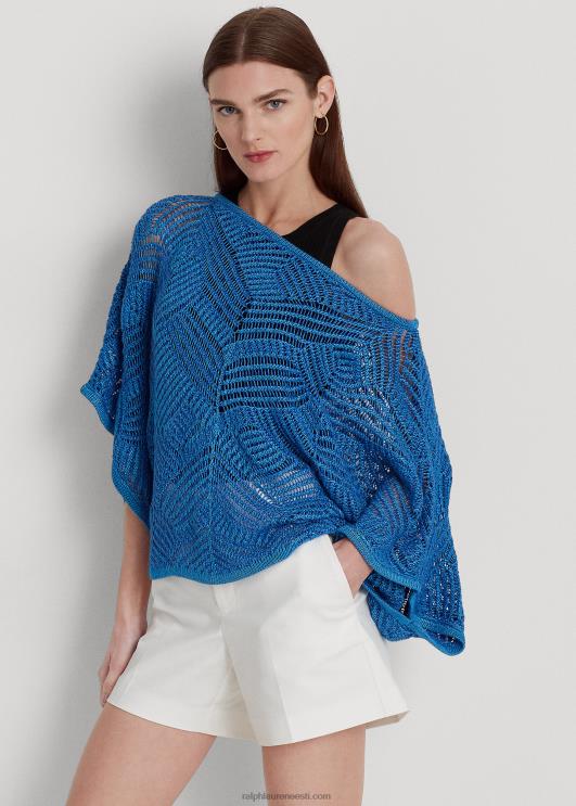 Ralph Lauren naised ülisuur puuvillasegust võrkkangast kampsun PR0V3934 sinine mergel